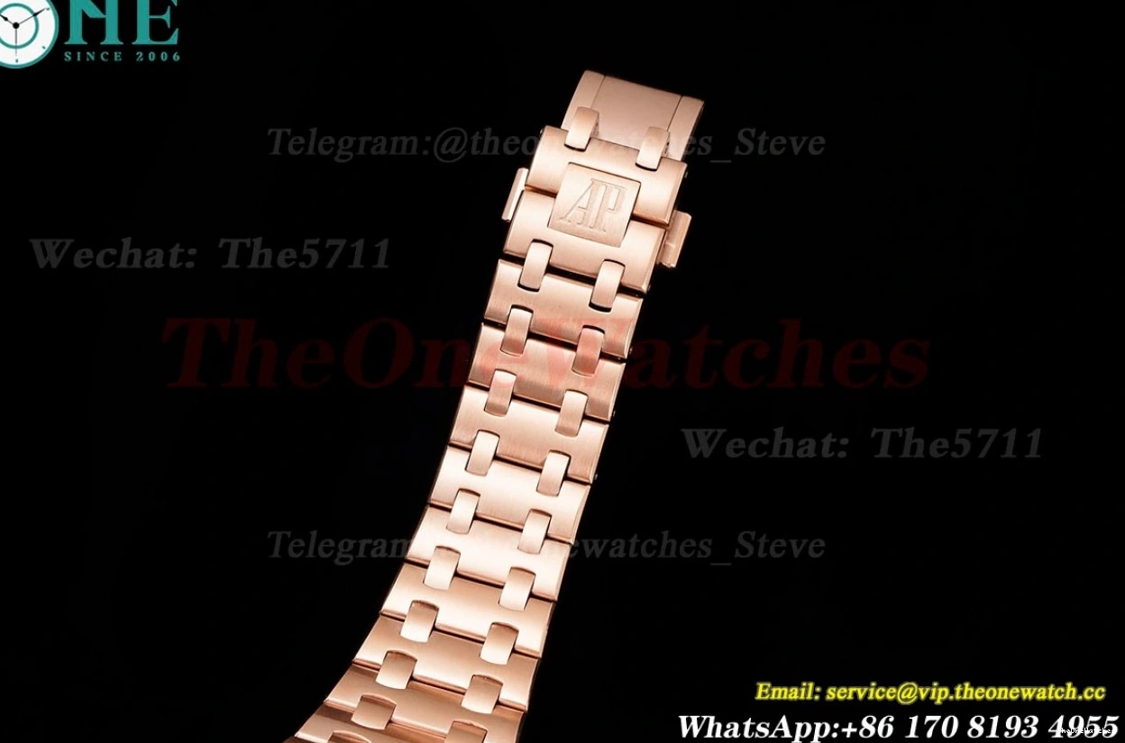 Gold 42mm Blue Oak Royal Offshore APF A7750 RG RG 0303